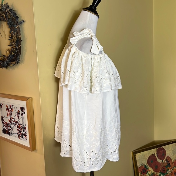 LUCKY Size 2x On/Off Shoulder Eyelet EmbroideredTop Pullover Romantic $99 NEW - Picture 4 of 16